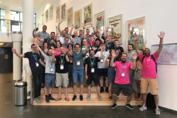 Members of the WordPress Switzerland community at WordCamp Europe in Berlin, 2019