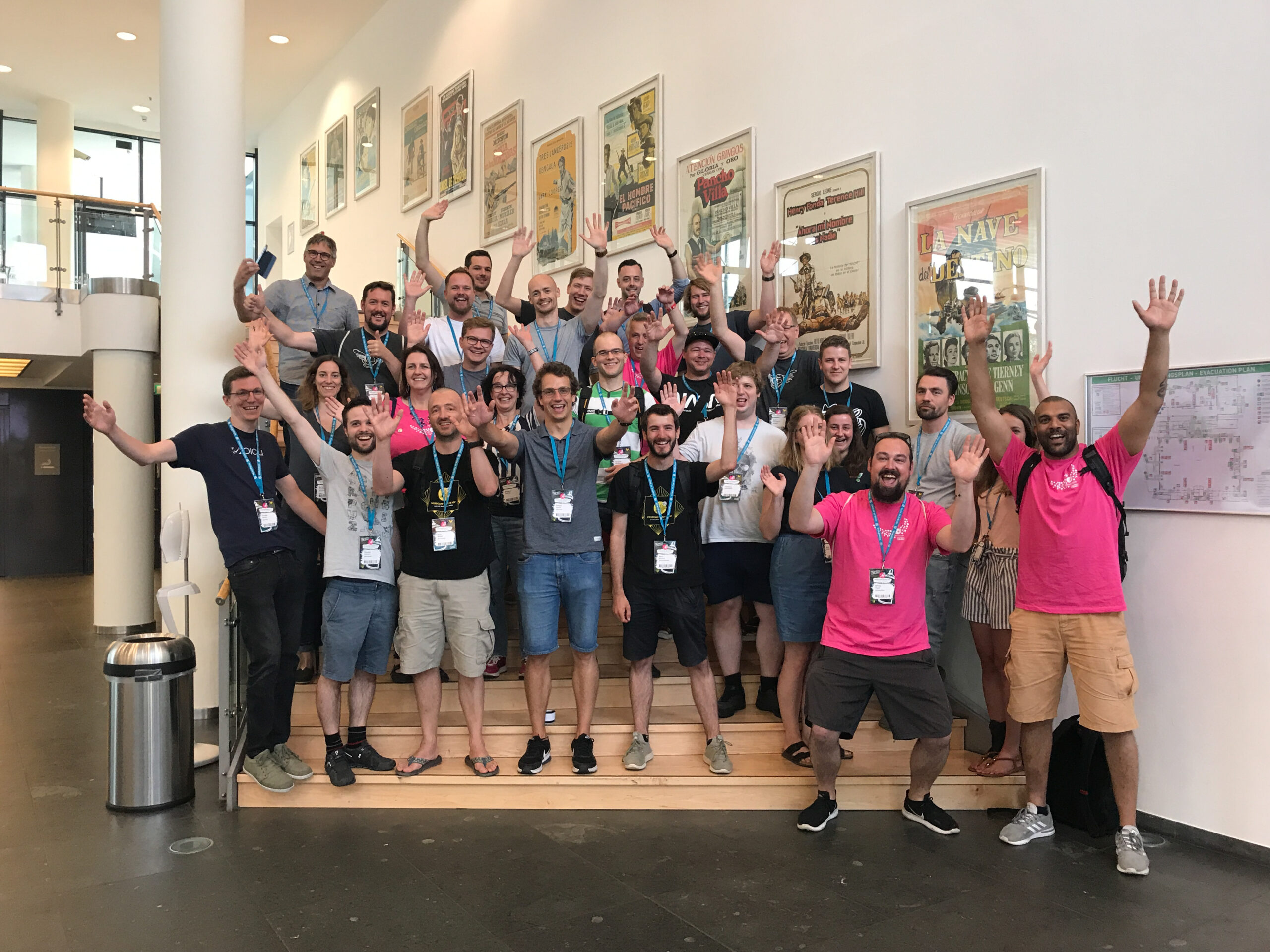 Members of the WordPress Switzerland community at WordCamp Europe in Berlin, 2019